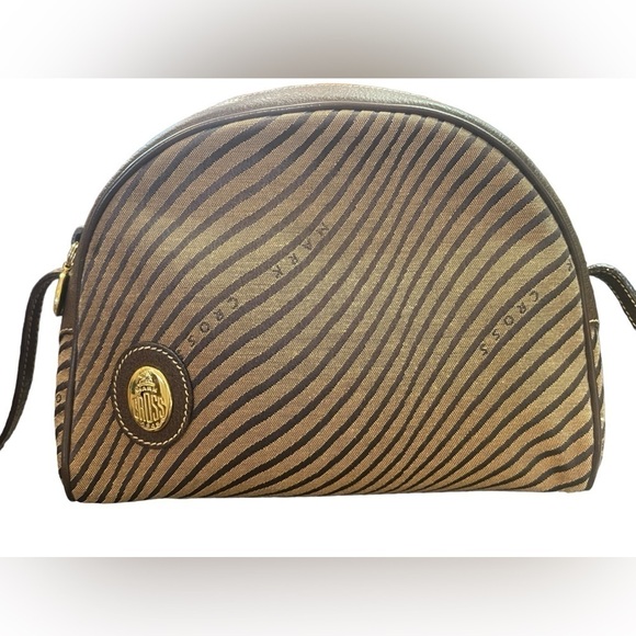 VTG LUX | Mark Cross Herringbone Half-Moon Crossbody - Picture 1 of 13
